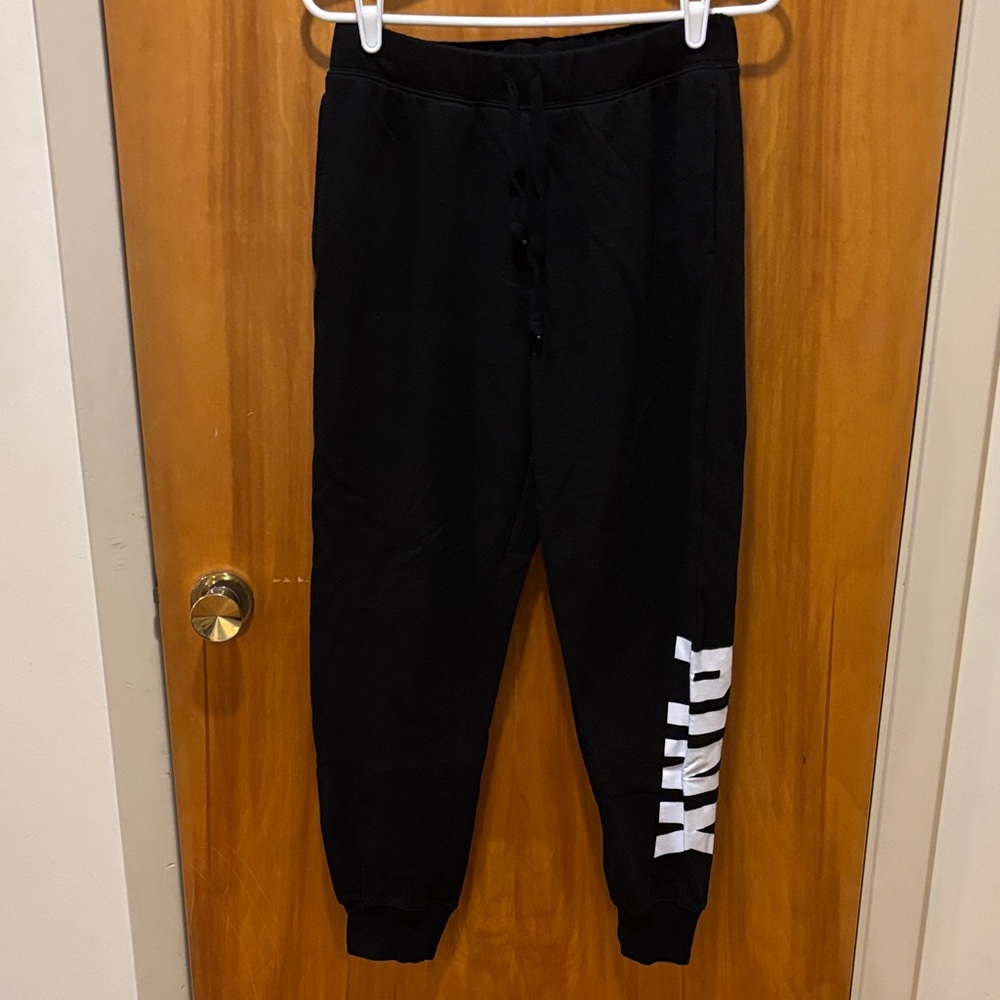 Black Joggers with White Logo